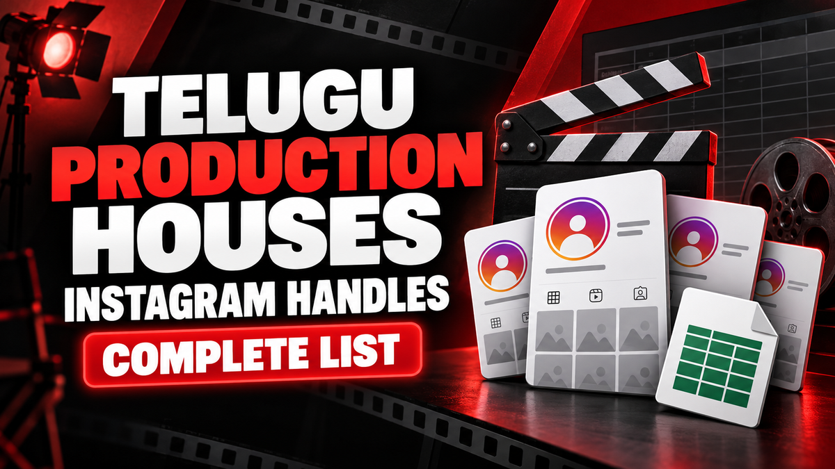 Telugu Production Houses List and Their Instagram Handles